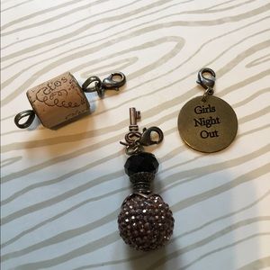 3 clip on trinkets, new.